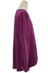 Cotton Lani One Size Jersey Slub Boxy Tunic in Wine JS352