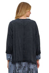 Cotton Lani One Size Mineral Wash Boxy Top in Black J338-M