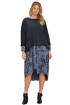 Cotton Lani One Size Mineral Wash Boxy Top in Black J338-M