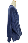 Cotton Lani One Size Mineral Wash Boxy Top in Indigo J338-M