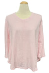 Cotton Lani Scoop Neck 3/4 Sleeve Flare Top in Lullaby JS327