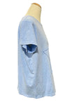 Cotton Lani Scoop Neck Star Patch Top in Mineral Wash Sky JS223