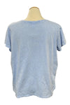 Cotton Lani Scoop Neck Star Patch Top in Mineral Wash Sky JS223