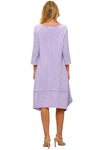 Cotton Lani Scoop Neck Tulip Dress in Mineral Wash Lilac JS956