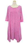 Cotton Lani Scoop Neck Tulip Dress in Mineral Wash Pink JS956