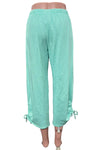 Cotton Lani Side Ruched Pocket Crop Pants in Tide Pool JS818