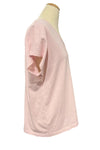Cotton Lani V-Neck Short Sleeve Center Cut Top in Lullaby JS216