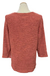 Cut Loose 3/4 Sleeve Boatneck Top in Chili