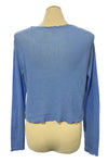 Cut Loose Cotton Tulle Crop Cardigan in Forget Me Not