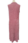 Cut Loose Crinkle Check Collard Dress in Cherry
