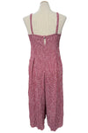 Cut Loose Crinkle Check Crop Jumpsuit in Cherry