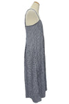 Cut Loose Crinkle Check Crop Jumpsuit in Naval