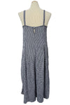 Cut Loose Crinkle Check Crop Jumpsuit in Naval