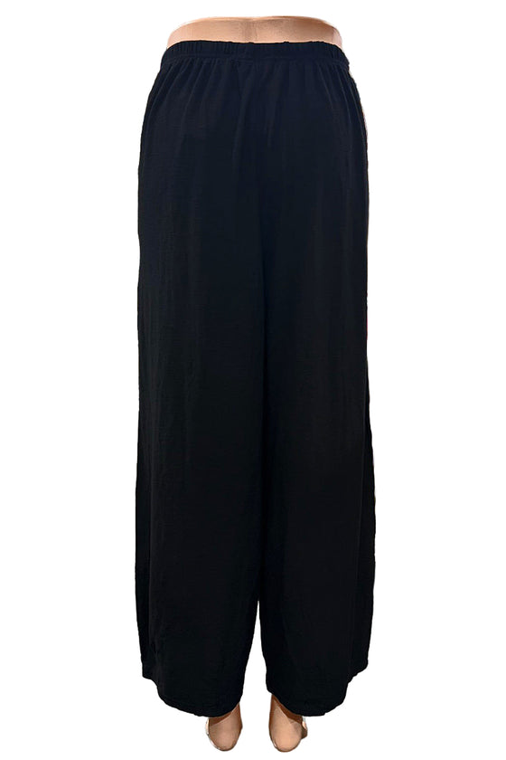Cut Loose Cropped Pant With Darts in Black Style 5012088