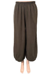 Cut Loose Cropped Pant With Darts in Chocolate