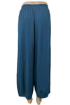 Cut Loose Cropped Pant With Darts in Naval
