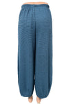 Cut Loose Cropped Pant With Darts in Peacock