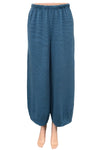 Cut Loose Cropped Pant With Darts in Peacock