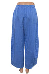 Cut Loose Hanky Linen Barrel Crop Pant in Forget Me Not