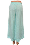 Cut Loose Linen Crop Pant in Fountain