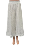 Cut Loose Linen Crop Pant in White