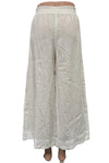 Cut Loose Linen Crop Pant in White