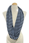 Cut Loose One Size Cowl Scarf in Tidal with Black Stripe