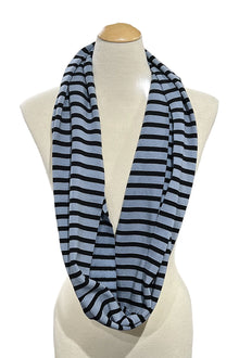  Cut Loose One Size Cowl Scarf in Tidal with Black Stripe