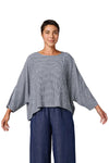 Cut Loose One Size Crop Top in Naval Crinkle Check
