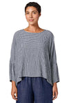 Cut Loose One Size Crop Top in Naval Crinkle Check