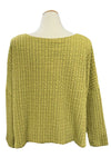 Cut Loose One Size Texture Stripe Pocket Pullover in Pea