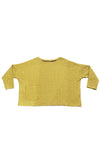 Cut Loose One Size Texture Stripe Pocket Pullover in Pea