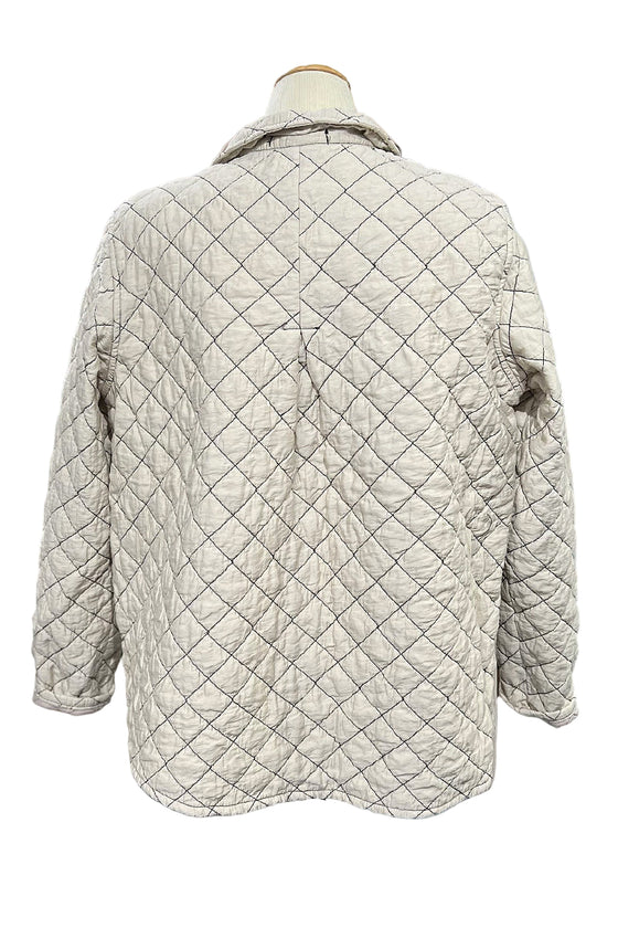 Cut Loose Quilted Parachute Crop Jacket in Moonbeam Style 6598935
