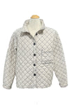 Cut Loose Quilted Parachute Crop Jacket in Moonbeam Style 6598935