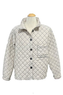  Cut Loose Quilted Parachute Crop Jacket in Moonbeam Style 6598935