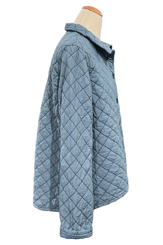 Cut Loose Quilted Parachute Crop Jacket in Tidal Style 6598935