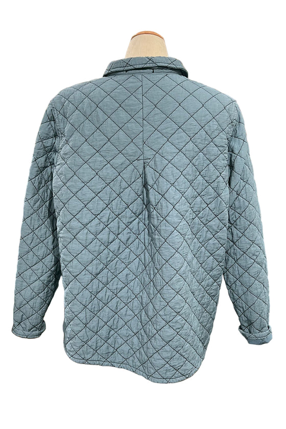 Cut Loose Quilted Parachute Crop Jacket in Tidal Style 6598935
