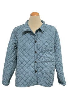  Cut Loose Quilted Parachute Crop Jacket in Tidal Style 6598935