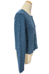 Cut Loose Texture Knit Crop Cardigan in Peacock
