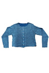 Cut Loose Texture Knit Crop Cardigan in Peacock