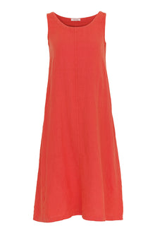  Dolcezza Linen Essentials Coral Woven Dress Style 24260