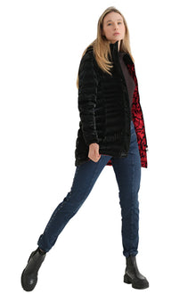  Dolcezza Long Puffer Jacket in Black Style 74815