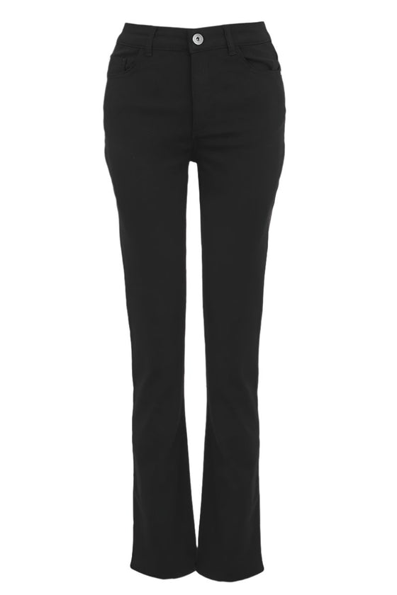 Dolcezza Straight Fit Trousers with Pockets in Black Style 74412