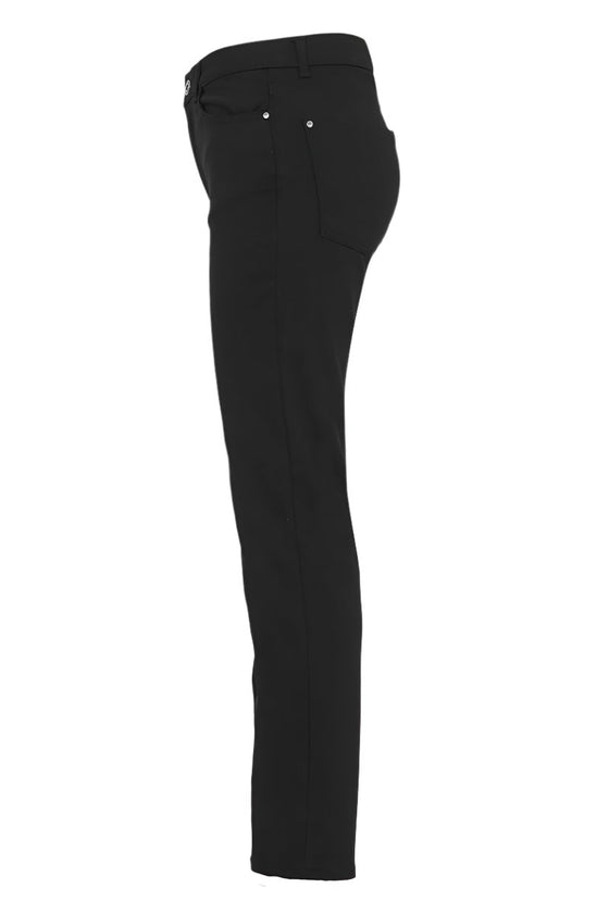 Dolcezza Straight Fit Trousers with Pockets in Black Style 74412