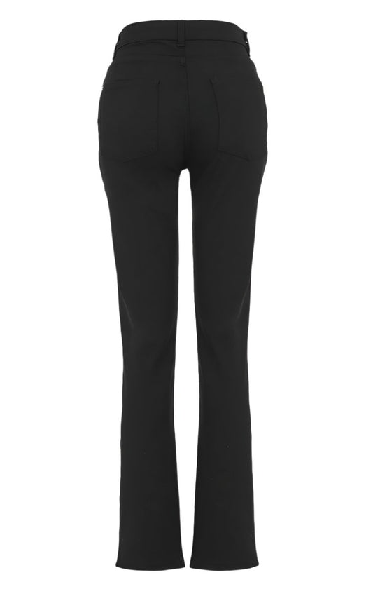 Dolcezza Straight Fit Trousers with Pockets in Black Style 74412