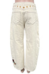 Driftwood Elaine Barrel Embroidered Jeans in Ecru DW-P43939A