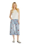 Driftwood Jeans Cherry On Top Amie Culotte in Light Wash