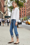 Driftwood Jeans Colette Straight Crop Jeans in Paisley Petal