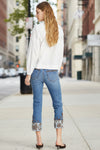 Driftwood Jeans Colette Straight Crop Jeans in Paisley Petal