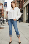 Driftwood Jeans Colette Straight Crop Jeans in Paisley Petal